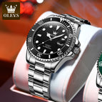 OLEVS Watch Green Water Ghost Automatic Mechanical Watch Luminous Waterproof Men's Watch 6650 Mechanical