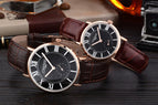CHENXI Couple's Watch Men's Watch 076b Ultra-Thin Fashion Watch Women's quartz casual watch CX-076B leather