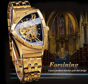 2022 New Forsing Men's Fashion Casual Hollow out Wristwatch Automatic Mechanical Watch