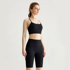 2023 New Yoga Suit Women's Summer Sports Bra High Waist and Hip Lifting pants Running Fitness Shorts Set WXM239+WFK030