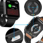 2022 NORTH EDGE N90 Smart Watch ECG+PPG HR BP O2 1.7 Inch Full Touch Screen IP68 Waterproof Metal Bezel for IOS Android