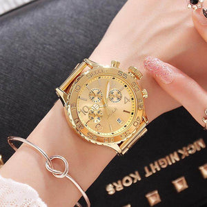 MarthaLi wristwatch large dial Six-pin calendar Wristwatches personalized fashion watchl l ress Watches Female Quartz watch