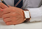 Brand WWOOR 8017 New Luxury Men's Watches Quartz Watch Male Wristwatch leather Waterproof Clocks 5Bar waterproof