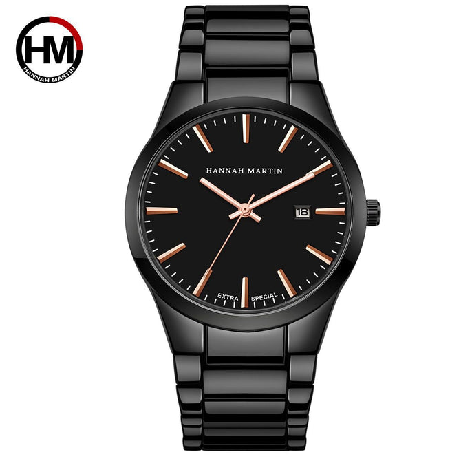 Men's Waterproof Watch Steel Strap New Fashion Men's Simplicity Fashion Watch Quartz Watch Men's Watch HM-1756