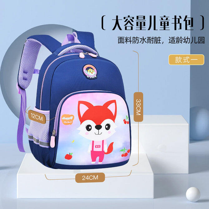 Primary school children's schoolbags cute cartoon boy schoolbags kindergarten burden relief and spine protection ultra-lightweight children's backpack 633  schoolbag