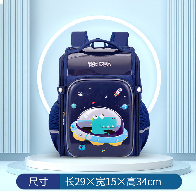 New children's school bag cartoon elementary school students Korean version of the backpack large capacity to reduce the burden on boys and girls lightweight backpack  schoolbag