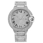 PINTIME Watch Men's Live Watch Steel Belt Men's Diamond Casual Quartz Watch 2712