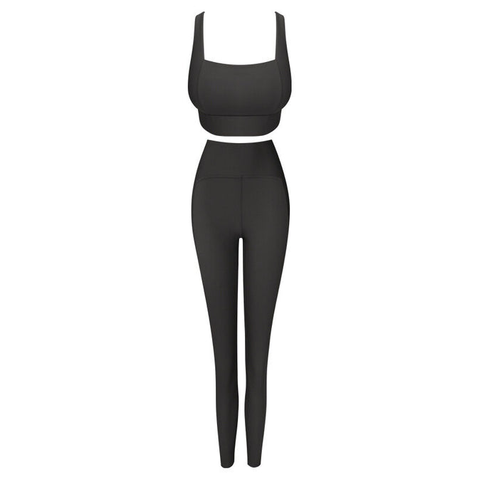 2022 summer new fashion sexy yoga clothes suit sports bra hip lift tummy trousers running fitness sports clothings 9218+6218