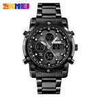 SKMEI 1389 New Men Sports Luxury Fashion Watches Quartz Stopwatch Dual Display Watch 3 Time Countdown Waterproof Wristwatches