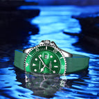 KIMSDUN Green Water Ghost Watch Silicone Men's Watch Fashion Luminous Waterproof Quartz Watch K-1022B SILICON