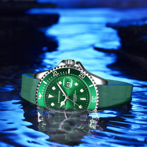 KIMSDUN Green Water Ghost Watch Silicone Men's Watch Fashion Luminous Waterproof Quartz Watch K-1022B SILICON