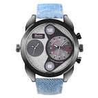 Oulm casual cowboy men's watch double time zone large dial men's quartz watch quartz watch HP9316
