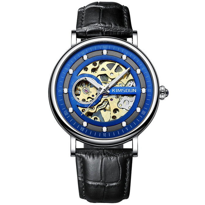2022 new KIMSDUN watch men's hollow automatic mechanical watch waterproof luminous fashion men's casual watch K-2027A