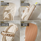 Slippers women's 2022 summer sandals and slippers women's soft bottom one-word slippers women's sponge cake thick bottom flip-flops women's 918-3