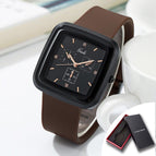 GEDI Fashion Hardlex Mirror Watches Women Waterproof Large Dial Square Quartz Women's watch