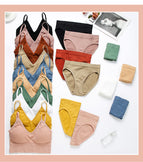 Women's plus size underwear no ring sexy small chest gathering beautiful back vest Panties and bra set A1607