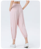 2022 summer new fashion casual yoga pants loose and thin comfortable quick-drying elastic waist leggings sunscreen pants 6806