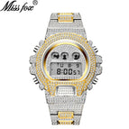MISSFOX diamond multi-function fashion electronic watch high-end waterproof men's watch v304