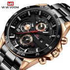 Va Va Voom Men's watch Waterproof Steel strap Business Sports men's Calendar quartz Watch VA-216G