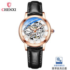 Chenxi Watch Ladies Casual Luminous Waterproof Automatic Skeleton Mechanical Watch CX-8831