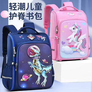 New Primary School Student Schoolbag boy and girl Cartoon Cute Schoolbag for Children One-Piece Open Backpack 5630