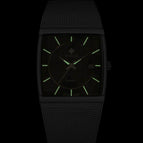 WWOOR Popular Square Men's Mesh Strap Watch Luminous Calendar Waterproof Watch 8831