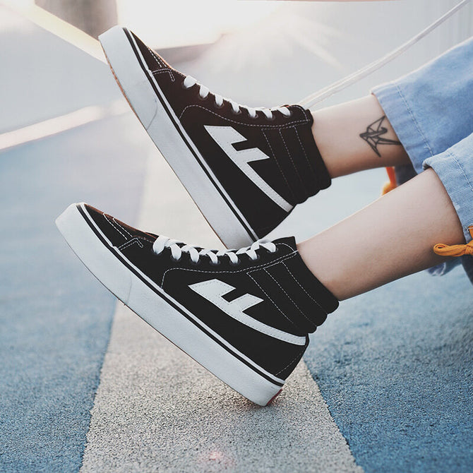 Warrior's new high top canvas shoes Korean student men's and women's couple flat shoes wxy-a786mj