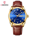 CHENXI New Double Calendar Business Men's Watch Waterproof Quartz Watch Men Casual watch 022
