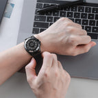 EUTOUR Tiktok men's watch women's watch Jane stainless steel with silicone creative magnetic black technology metal student men's watch