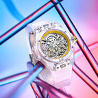 ONOLA ON3835 2023 New  Double Flying Wheel Automatic Mechanical Watch Men's Silicone Band Waterproof Watch