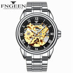 Fngeen Men's Watch Waterproof Fashion Student Men's Watch Double-Sided Hollow Automatic Mechanical Watch 8866