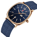 Reward Men's Watch Business Square Men's Watch Waterproof Date Week Double Calendar Quartz Watch