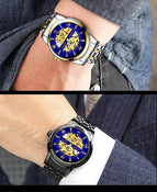KIMSDUN fashion double-sided hollow automatic mechanical watch men's watch men's watch waterproof business men's casual watch K-1973A