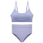 Women's plus size underwear no rims shoulder strap adjustment sexy gathering Panties and bra set 1606