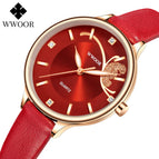 WWOOR New Ins Fashion Women's Watch Simple Waterproof Retro Temperament Quartz Belt Women's Watch 8839
