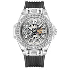 KIMSDUN transparent fashion watch men and women couple watch waterproof silicone calendar quartz watch K-1980B
