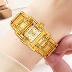 PINTIME Simple Square Diamond Women's Quartz Watch Casual Bracelet Women's Watch 1231