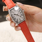Fashion Net Red New Barrel Genuine Large Men's Watch Belt Diamond Women's Watch Waterproof Watch