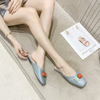 Lazy slippers women's 2022 new summer fashion half slippers women's flat shoes women's 112-3