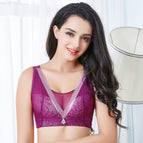 2022 new plus size large bra no steel ring bra vest type adjustable breasts women's underwear