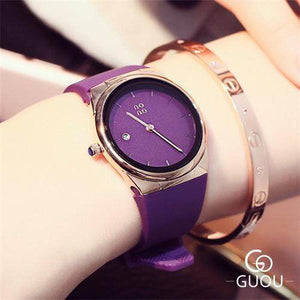 GUOU 8160 big dial Women Watch Authentic FashionTop Quality Women Watches Waterproof Alloy Quartz watch Female