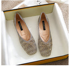 Women's fashion shoes 2022 new spring women's heads bows shoes flat one pedal office lady shoes women 555-5