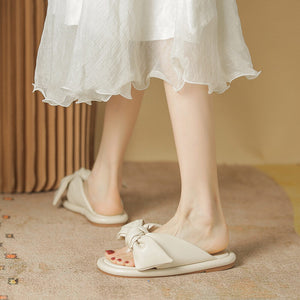 Slippers women's 2022 summer new bow flip-flops women's outer wear soft bottom flip-flops gentle sandals women YF333-6