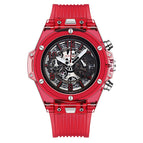 KIMSDUN Silicone strap Fashion Simple Transparent Multifunctional Waterproof Couple Watch Student Quartz Watch K-719D