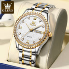 OLEVS Watch men gold diamond calendar waterproof quartz men watch 5565