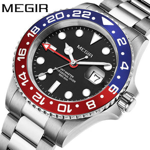 High-End Megir Men's Watch Luminous Calendar Large Dial Business Quartz Watch casual men's watch 8405