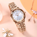 New Waterproof Watch Women Stainless Steel Butterfly Snap Buckle Fashion Small and Exquisite Ladies Watch K-8022L