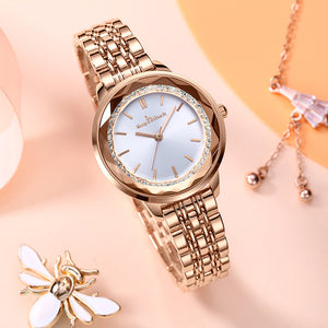 New Waterproof Watch Women Stainless Steel Butterfly Snap Buckle Fashion Small and Exquisite Ladies Watch K-8022L