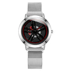 SANDA Rotate dial Men's Watches Top Brand Luxury Rose Gold Mesh Watch Men Fashion Business Wrist watches P1009