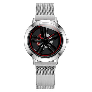 SANDA Rotate dial Men's Watches Top Brand Luxury Rose Gold Mesh Watch Men Fashion Business Wrist watches P1009